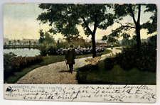 1907 View in Long Park, Lancaster PA Pennsylvania Vintage TUCK Postcard picture