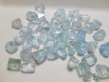 Aquamarine faceting rough parcel. Med. blue. 34.9 gms.Zambia. Clean. picture