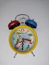 By Dr. Seuss Yellow Double Bell Alarm Clock UNTESTED New picture