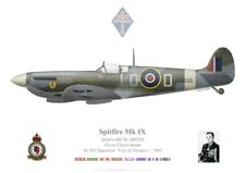 Print spitfire mk IX, pierre clostermann, no. 602 squadron raf (by G. marie) picture