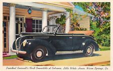 Warm Springs GA Roosevelt Little White House 1938 Ford convertible Postcard C12 picture