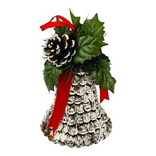 Vintage Large Pinecone Christmas Ornament Bell Shape 6 Inch picture
