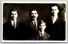 Postcard RPPC Phillip Simon & Sons Carl Arthur Lorenzo Handsome Teen Boys C9 picture