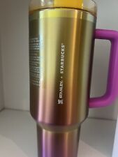 STARBUCKS x STANLEY 2024 Collab Summer Sunset -  Gold Pink  - 40oz Tumbler - NEW picture