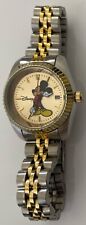 Mickey Mouse Disney Accutime Silver & Gold Two Tone Wrist Watch MK2268 picture