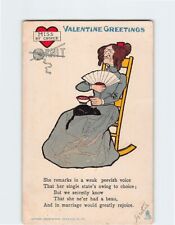 Postcard Valentines Day Greeting Card with Poem and Comic Art Print picture
