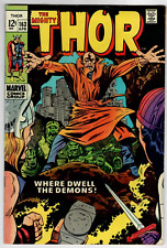 The Mighty Thor # 163 (6.5) Marvel 4/1969 Pluto App. 12c Silver-Age Lee/Kirby 🚚 picture