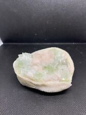 Apophyllite Crystals Specimen Green with Pink Stilbites Mineral 232 grams picture