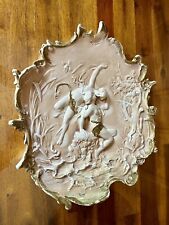Antique Neo Classic Plaster Bas Relief Cherubs Goddesses 19th Century Plaque picture