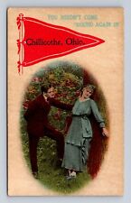 Chillicothe OH-Ohio, Greeting, Humorous Pennant, Antique Vintage Postcard picture