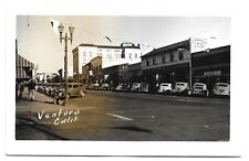 View of Ventura California with Autos, 1940s Vintage Snapshot Photo picture