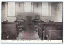 1926 Interior Gossport Chruch Star Island Portsmouth New Hampshire NH Postcard picture