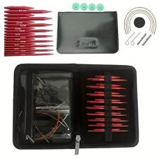 9pcs set Red Metal Material Sweater Sleeve Needle Detachable Ring Needle Set Acc picture