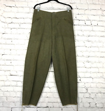 Vintage Swedish WWII Army Pants Mens 32x28 Wool Stockholm Military A.C.B. 1942 picture