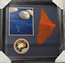 Fred Haise Apollo 13 Splashdown NASA Parachute Signed Framed Astronaut ZARELLI picture