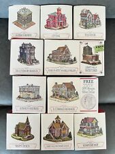 Lot of 10 Liberty Falls Miniature Houses Buildings Town Homes Village Collection picture