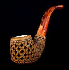 AGovem Handcarved Full Bent Meerschaum Smoking Pipe, Tobacco Pipa Pfeife AGM1637 picture