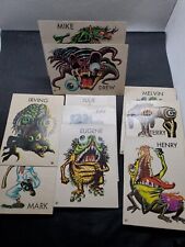 Vintage 1965 Topps Ugly Sticker Monsters Lot of 10 Cards picture