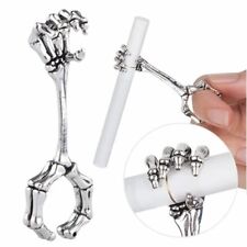 1pc, Hand Bone Smoking Ring, blunt holder, Cigarette skeleton Ring,  picture