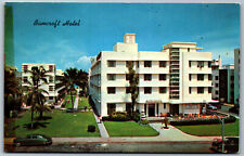 Postcard FL Florida Bancroft Hotel Miami Beach c1950's View From Street UNP A12 picture