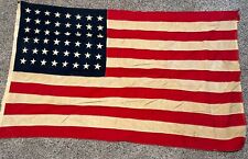 Vintage & Rare, 43”x67”, 48 star, Sewn Stars, USA Flag, Two Ply, Moth Proof picture