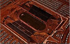 Albuquerque University of NM Fan Filled Football Stadium Aerial Cars Postcard  picture