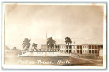 c1905 Steps Stage View Port Au Prince Haiti Antique Unposted RPPC Photo Postcard picture