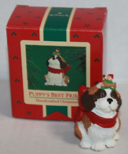 Hallmark Christmas Ornament 1986 Puppy's Best Friend picture