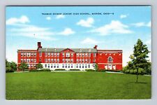 Marion OH-Ohio, Thomas Edison Jr High School, Antique Vintage Postcard picture