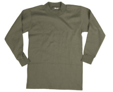 Belgian Army Surplus Military OD Green Long Sleeve Undershirt Top Shirt Thermal picture
