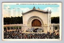 San Diego CA-California, Balboa Park, Pipe Organ Recital, c1927 Vintage Postcard picture