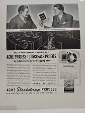 1939 ACME Steel Company Fortune Magazine Print Advertising Steelstrap Process picture