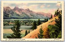 Bird's Eye View of the Tetons, Wyoming - Postcard picture
