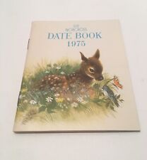 Vintage 1975 Unused Norcross Date Book Calendar Deer Butterfly Flowers picture