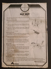 GENUINE OEM 1978 VINTAGE ARCO INDUSTRIES LTD FAST SHOT DOGFIGHT GAME INSTRUCTION picture