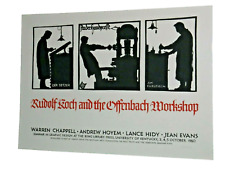 Lance Hidy: Poster for Seminar Rudolf Koch and the Offenbach Workshop, 1980 picture