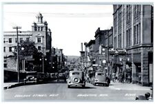 c1940s Sheldon Street Hotel Chevrolet Bell Telephone View Houghton MI RPPC Photo picture