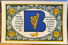 Irish Postcard BATTLE OF RAMILLIES Belgium Banner Flag Irish Brigade 1706-1906 picture