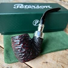 Peterson System Sterling Silver Spigot RUSTICATED Oom Paul (306) P-Lip Pipe New picture