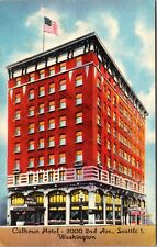 c1940s Calhoun Hotel on 2nd Ave Seattle Washington Vintage Postcard picture