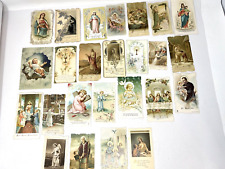 VTG ANTIQUE 1900's LOT OF 25 DIE CUT HOLY PRAYER CARDS  RELIGIOUS CATHOLIC 1 picture