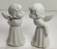 Vintage Simson Kissing Angels Figurine Bisque Porcelain Made In Taiwan picture