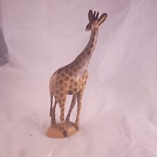 Vintage Hand Carved Wooden Giraffe Figurine Made in Kenya Africa 12” picture