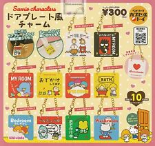 Sanrio Characters Door Plate Style Charm Capsule Toy 10 Type Full Comp Set Gacha picture