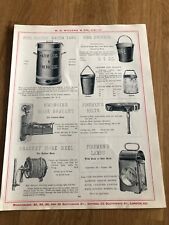 1917 w.h. willcox of london double sided print  firemens belts and lamps picture