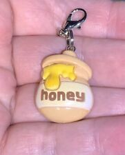 Silver Winnie The Pooh Honey Pot Charm Zipper Pull & Keychain Add On Clip picture
