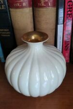 Vintage Lenox Sweet Briar Gold Ribbed Round Vase USA picture