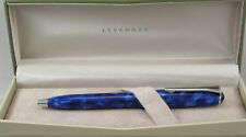 Levenger True Writer Marble Blue & Chrome Ballpoint Pen - New In Box picture