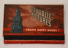 Republic Pictures LAKE PLACID SERENADE vintage 1940's matchbook advertising picture