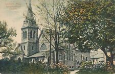 LEICESTER MA - Congregational Church Postcard - 1908 picture